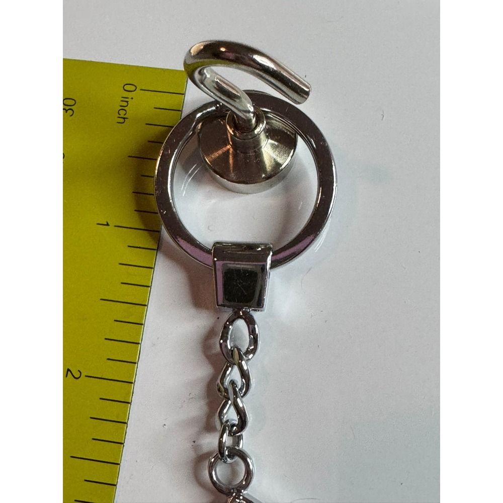 Silver Rhinestone Initial Letter F Keychain Charm Personalized Sparkle Pendant - Picture 4 of 10
